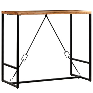 Masă de bar din lemn masiv reciclat, 120 x 60 x 106 cm - Img 7