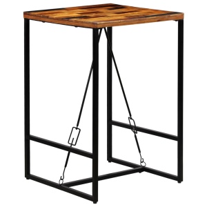 Masă de bar din lemn masiv reciclat, 70 x 70 x 106 cm - Img 9