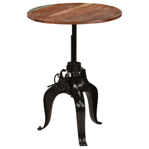 Masă de bar din lemn masiv reciclat, 75 x (76-110) cm - Img 10