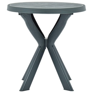 Masă de bistro, verde, Ø70 cm, plastic - Img 2
