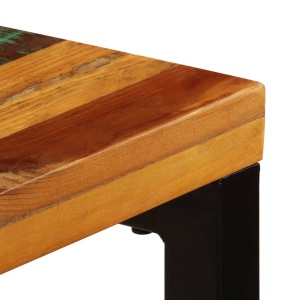 Masă de bucătărie, 115x55x76 cm, lemn masiv reciclat și oțel - Img 6
