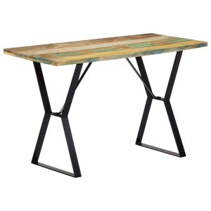Masă de bucătărie, 120 x 60 x 76 cm, lemn masiv reciclat - Img 12
