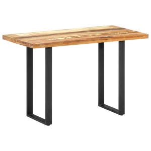 Masă de bucătărie, 120 x 60 x 76 cm, lemn masiv reciclat - Img 10