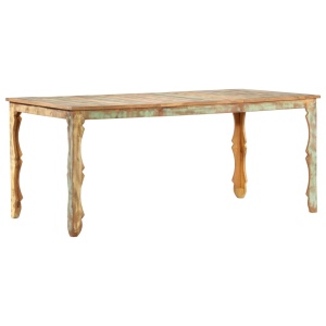 Masă de bucătărie, 180 x 90 x 76 cm, lemn masiv reciclat - Img 6