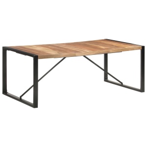 Masă de bucătărie 200x100x75 cm lemn masiv cu finisaj sheesham - Img 7