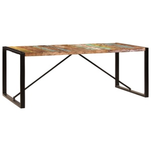 Masă de bucătărie, 200x100x75 cm, lemn reciclat de sheesham - Img 4