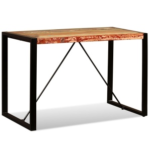 Masă de bucătărie din lemn masiv reciclat, 120 cm - Img 3