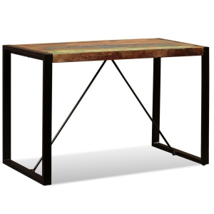 Masă de bucătărie din lemn masiv reciclat, 120 cm - Img 6