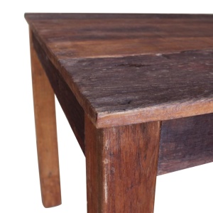 Masă de bucătărie din lemn masiv reciclat, 82 x 80 x 76 cm - Img 5