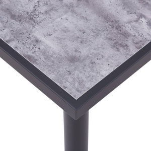 Masă de bucătărie, negru &amp; gri beton, 200 x 100 x 75 cm, MDF - Img 4