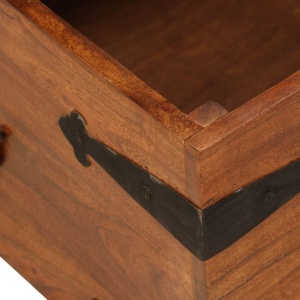 Masă de cafea 110x55x35 cm, lemn masiv acacia, finisaj sheesham - Img 12