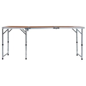 Masă de camping pliabilă, 180 x 60 cm, aluminiu - Img 3