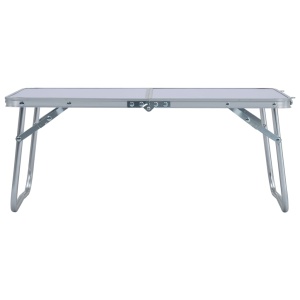 Masă de camping pliabilă, alb, 60 x 40 cm, aluminiu - Img 2