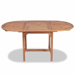 Masă de grădină extensibilă (110-160)x80x75cm lemn masiv de tec - Img 3