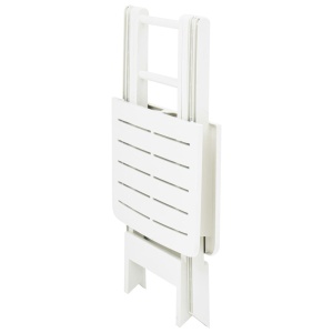 Masă de grădină pliabilă, alb, 79 x 72 x 70 cm, plastic - Img 4
