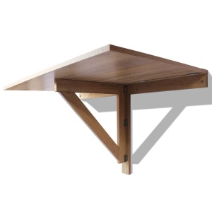 Masă de perete pliabilă, culoare stejar, 100 x 60 cm - Img 4