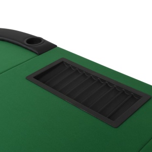 Masă de poker pliabilă in 3, pentru 9 jucători, oval, Verde - Img 5
