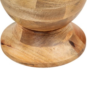 Masă laterală rotundă, 43 x 43 x 66 cm, lemn masiv de mango - Img 4