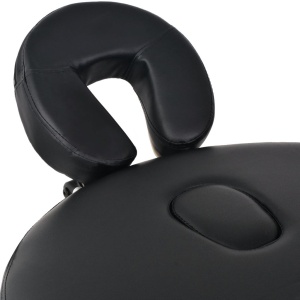 Masă masaj pliabilă, 10 cm grosime, cu 2 perne, oval, Negru - Img 10
