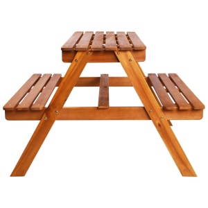 Masă picnic pentru copii cu umbrelă, 79x90x60 cm, lemn acacia - Img 8