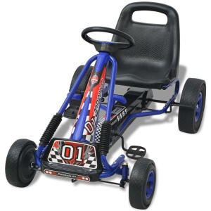 Mașină Go Kart cu scaun reglabil, albastru - Img 3