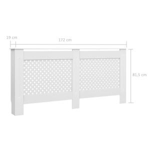 Măști de calorifer, 2 buc., alb, 172 x 19 x 81,5 cm, MDF - Img 7