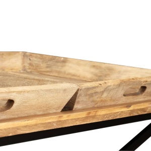 Măsuță de cafea, lemn masiv de mango, 110x55x42 cm - Img 12