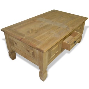 Măsuță de cafea stil Corona din pin mexican 100 x 60 x 45 cm - Img 6