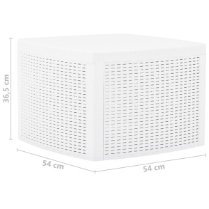 Măsuță laterală, alb, 54 x 54 x 36,5 cm, plastic - Img 5