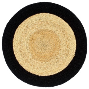 Naproane, 4 buc., natural și negru, 38 cm, iută și bumbac - Img 3