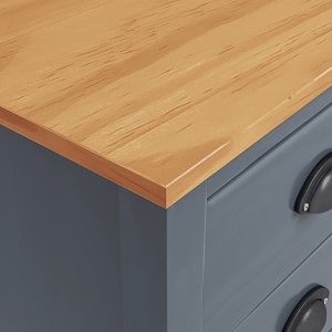 Noptiere Hill Range, 2 buc., gri, 46x35x49,5 cm, lemn de pin - Img 2