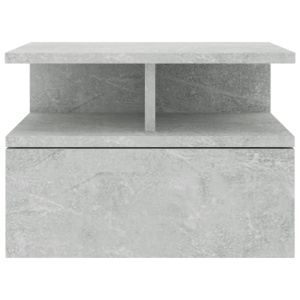 Noptiere suspendate, 2 buc., gri beton, 40x31x27 cm, PAL - Img 4