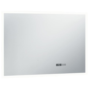 Oglindă cu LED de baie cu senzor tactil și afișaj oră 100x60 cm - Img 4