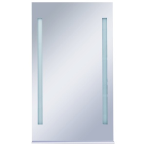 Oglindă cu LED de perete pentru baie cu raft, 60 x 100 cm - Img 3