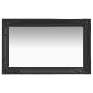 Oglindă de perete in stil baroc, negru, 50 x 80 cm - Img 2