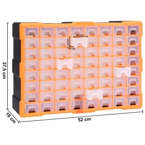 Organizator cu 64 de sertare, 52 x 16 x 37,5 cm - Img 9