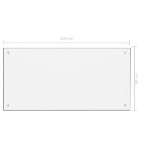 Panou antistropi bucătărie, alb, 100x50 cm, sticlă securizată - Img 9