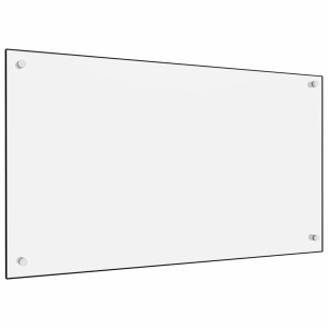 Panou antistropi bucătărie, alb, 90x50 cm, sticlă securizată - Img 2