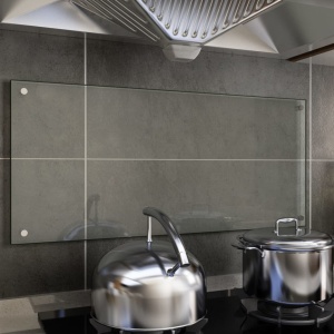 Panou antistropi bucătărie transparent 90x40 cm sticlă securiz.