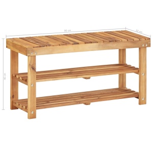 Pantofar, 90 x 32 x 46 cm, lemn masiv de acacia - Img 5