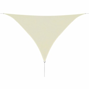 Pânză parasolar din HDPE triunghiulară 5 x 5 x 5 m, Crem