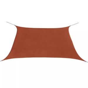 Parasolar din material textil oxford, pătrat, 2 x 2 m, teracotă