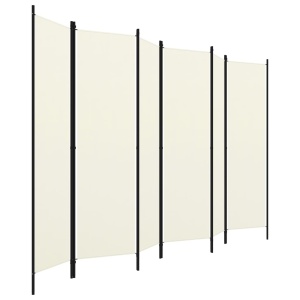 Paravan cameră cu 6 panouri, alb crem, 300 x 180 cm - Img 3