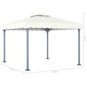 Pavilion, crem, 300 x 300 cm, aluminiu - Img 4
