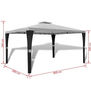 Pavilion cu acoperiș, alb-crem, 3 x 4 m - Img 6