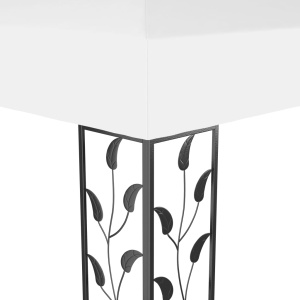 Pavilion cu acoperiș dublu, alb, 3 x 4 m - Img 6