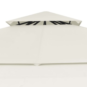 Pavilion cu acoperiș dublu extins, 3x3x2,75 m, crem, 180 g/m² - Img 6