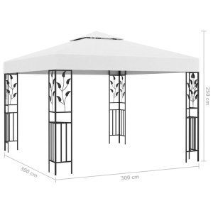 Pavilion de grădină, alb, 3 x 3 m, 180 g/m² - Img 5