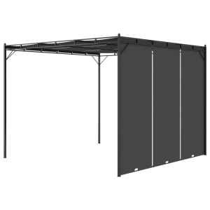 Pavilion de grădină cu perdea laterală, antracit, 3x3x2,25 m - Img 4