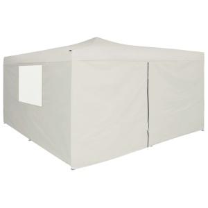 Pavilion pliabil cu 4 pereți laterali, crem, 5 x 5 m - Img 3